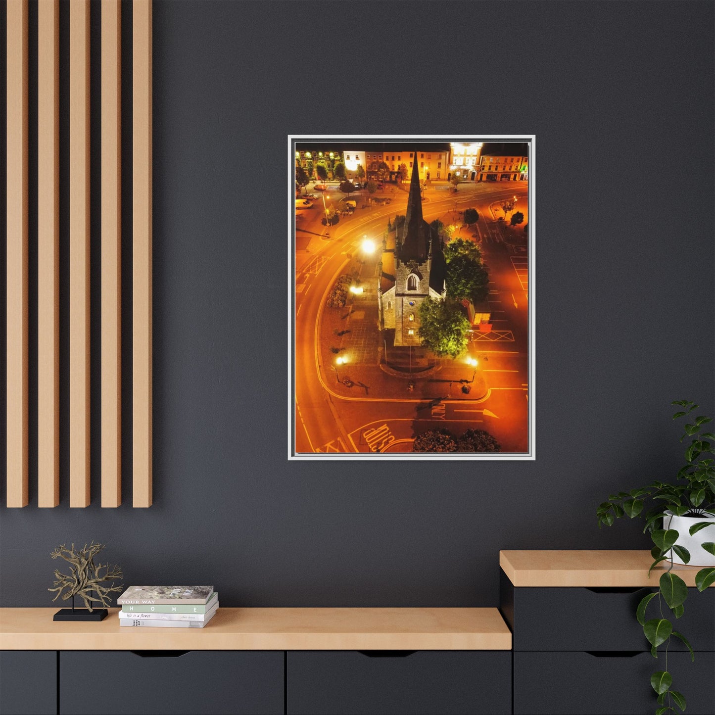 Listowel Church Matte Canvas, Framed (Multi-color)