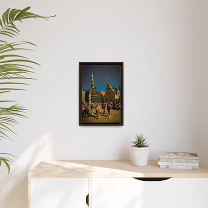 Riga Old Town Matte Canvas, Framed (Multi-color)