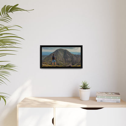 Cross On Top Matte Canvas, Framed (Multi-color)