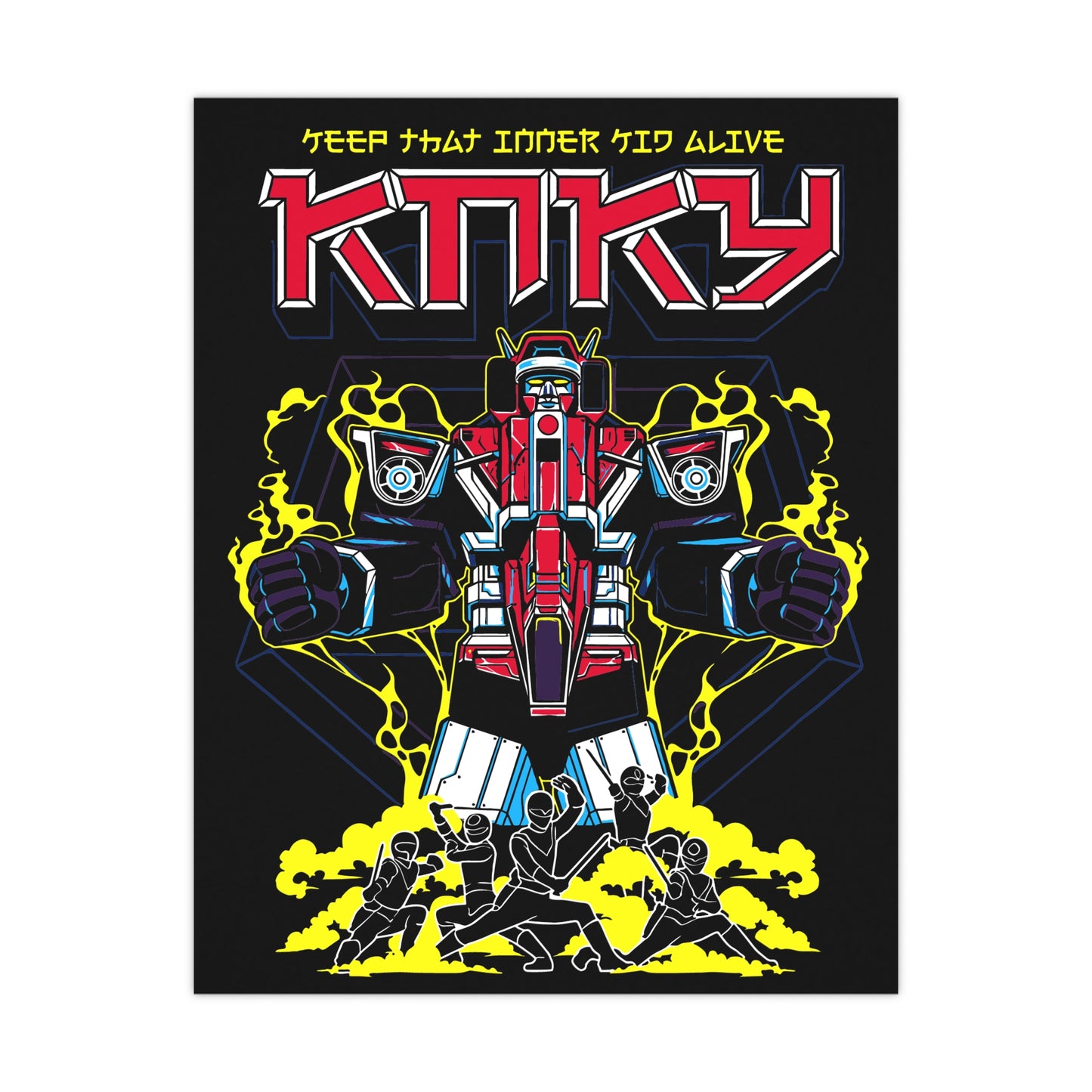 Retro Robot Art Poster - Keep That Inner Kid Alive - Matte Wall Décor