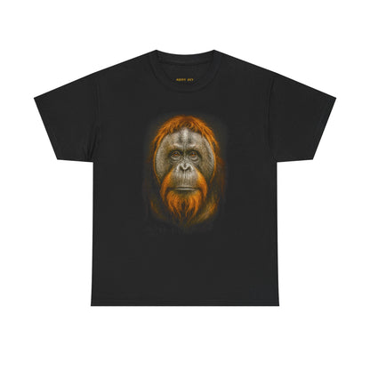 Orangutan Portrait T-Shirt — Realistic Primate Art Tee