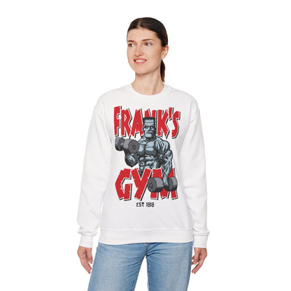 Frank's Gym Unisex Heavy Blend Sweatshirt - Vintage Fitness Crewneck White