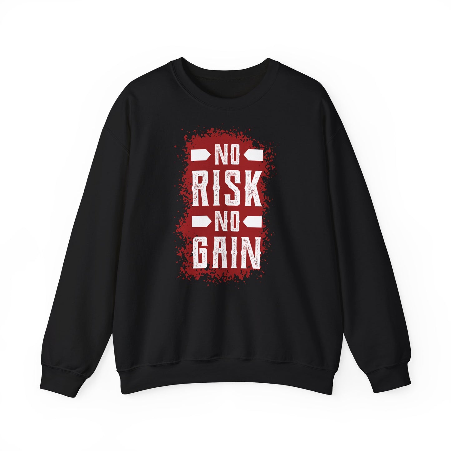 No Risk No Gain Crewneck Sweatshirt - Unisex Heavy Blend™ Motivational Sweatshirt for Athletes & Risk-Takers