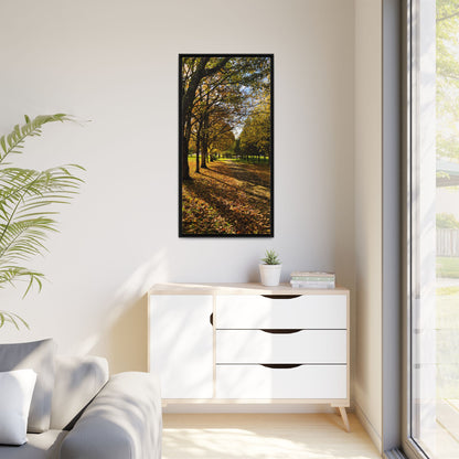 Listowel town Park Autumn Matte Canvas, Framed (Multi-color)