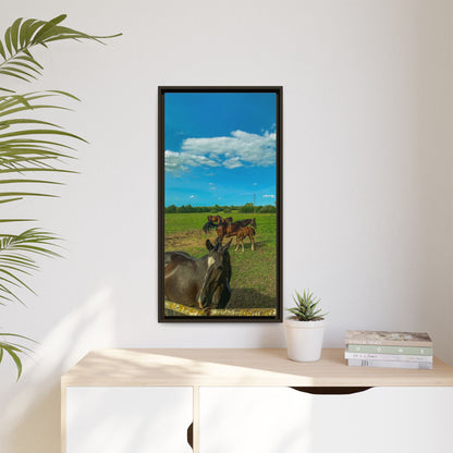 horses 2 Matte Canvas, Framed (Multi-color)