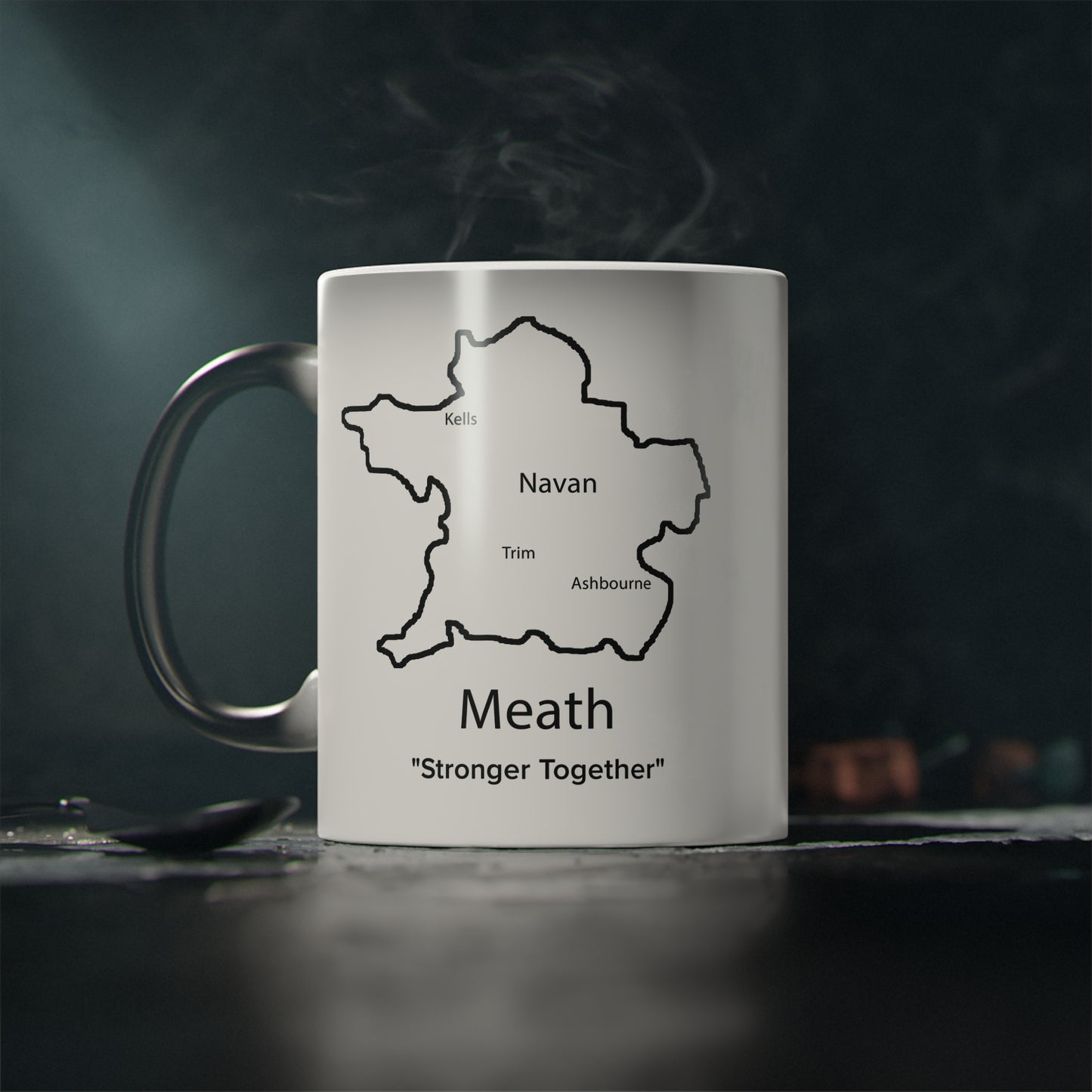 Meath Magic Mug: Color - Changing Coffee Cup with Artistic Map Design
