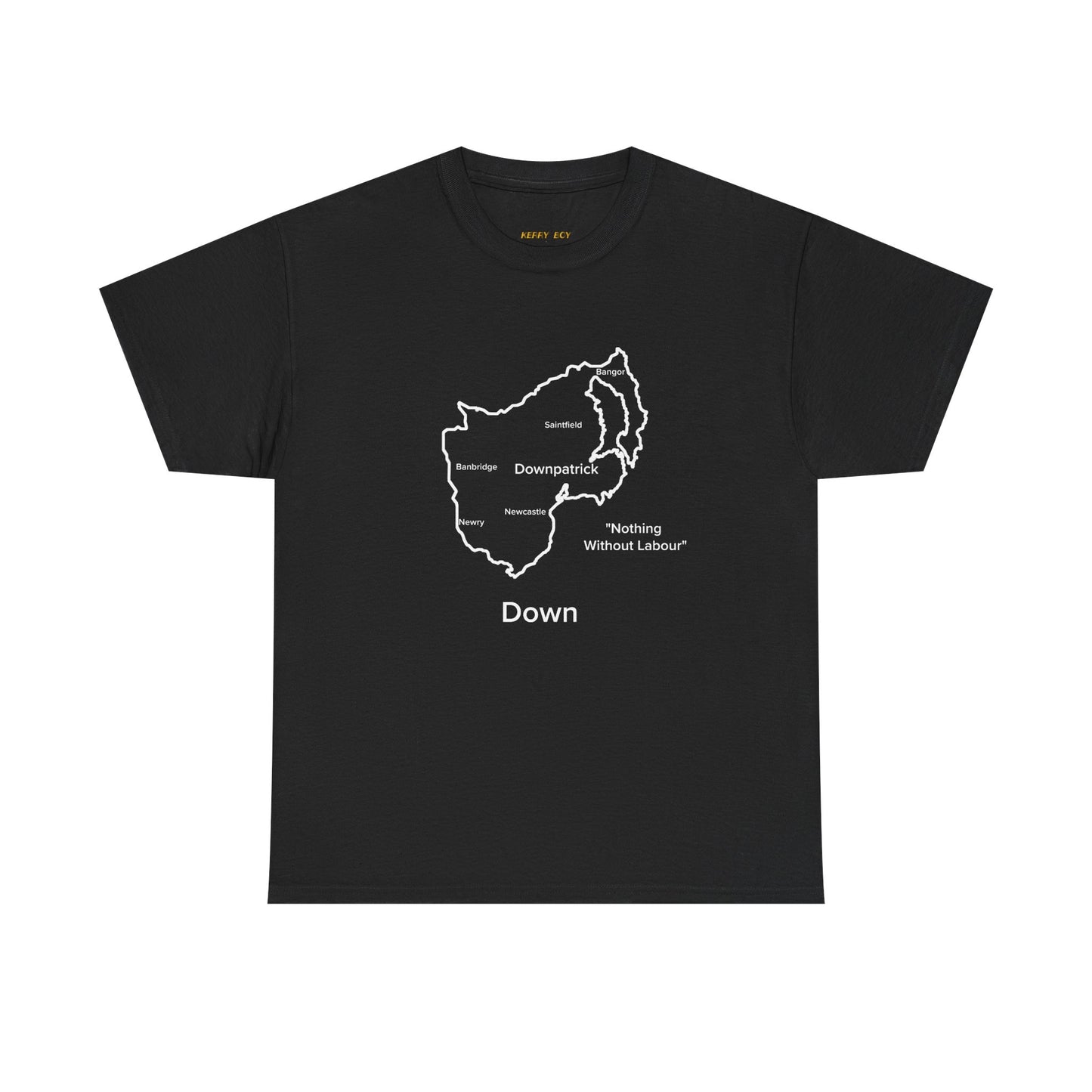 Down Unisex Heavy Cotton T-Shirt Black Edition