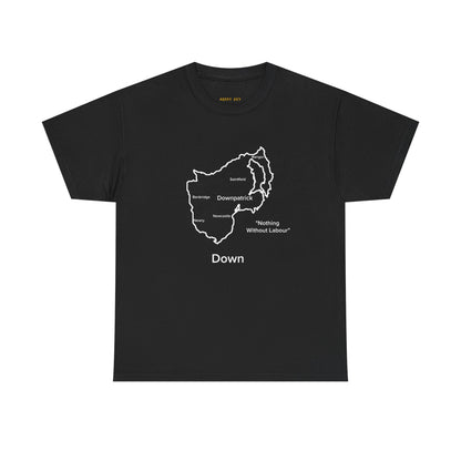 Down Unisex Heavy Cotton T-Shirt Black Edition