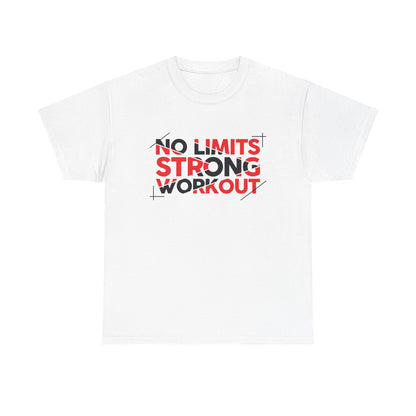 No Limits Strong Workout Unisex Heavy Cotton Tee