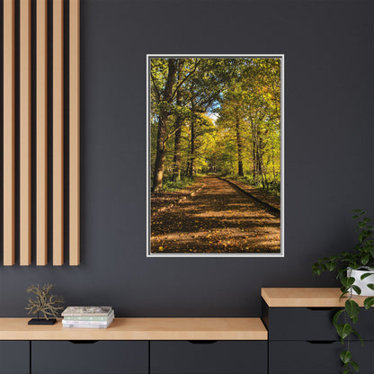 Listowel Town Park Autumn Matte Canvas, Framed (Multi-color)
