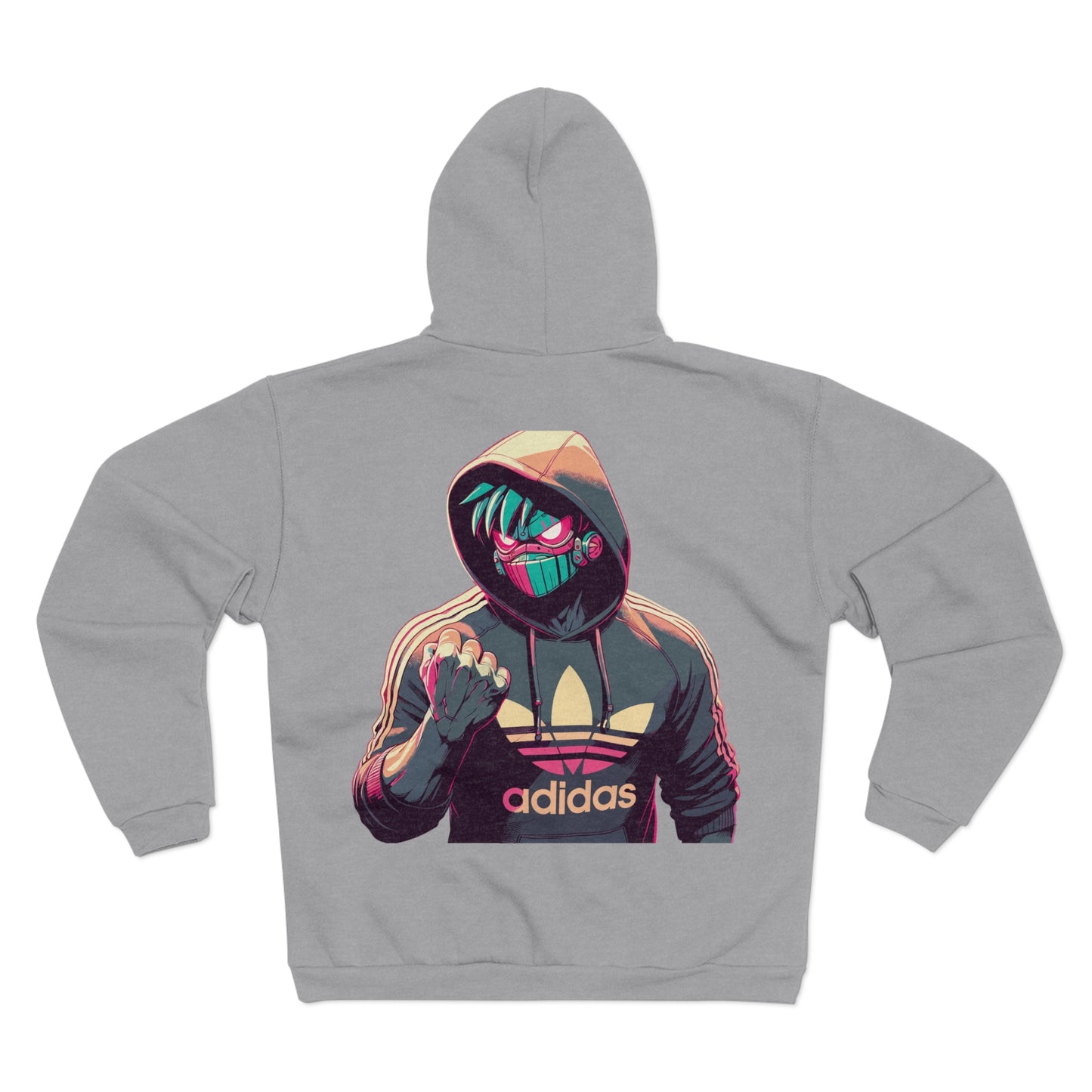 Cool Warrior Graphic Unisex Hooded Zip Sweatshirt