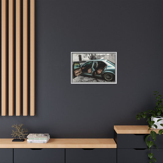 BMW 7 Matte Canvas, Framed (Multi-color)