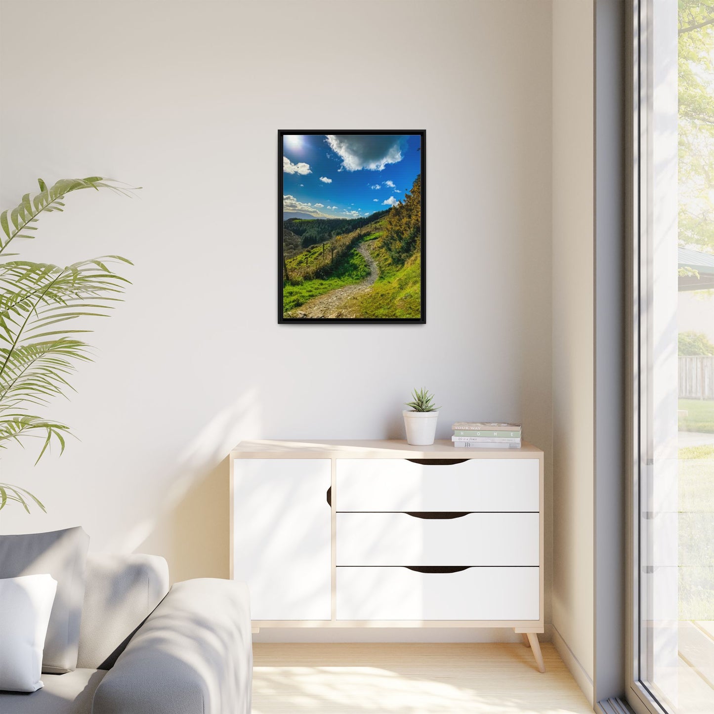 Glanageenty Forest Trail Matte Canvas, Framed (Multi-color)