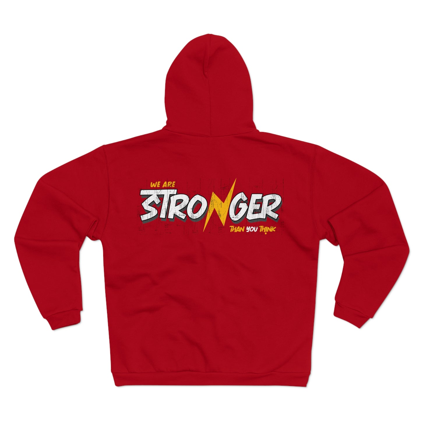Stronger Together Unisex Hooded Zip Sweatshirt Inspirational Graphic Hoodie