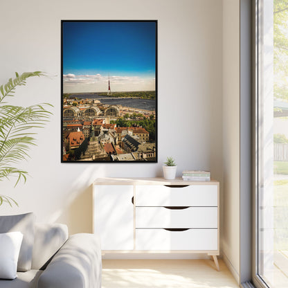 Riga TV Tower Matte Canvas, Framed (Multi-color)