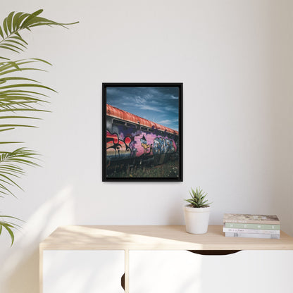 Night Train Matte Canvas, Framed (Multi-color)