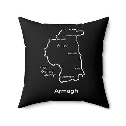 Armagh Spun Polyester Square Pillow Black Edition 4 Sizes