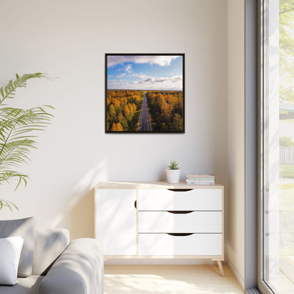 Somewhere In Lithuania Matte Canvas, Framed (Multi-color)