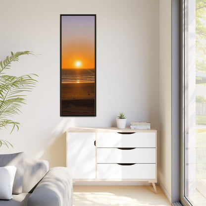 Sunset in Ocean Matte Canvas, Framed (Multi-color)