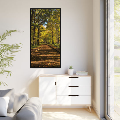 Listowel Town Park Autumn Matte Canvas, Framed (Multi-color)