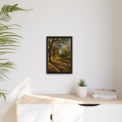 Listowel town Park Autumn Matte Canvas, Framed (Multi-color)