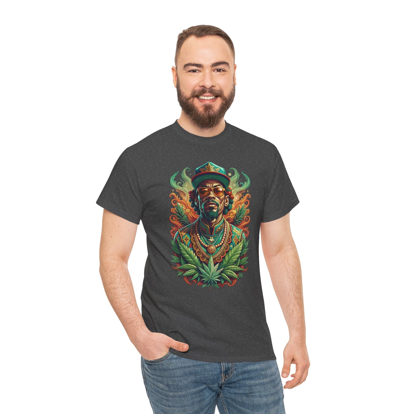 Reggae Lion Tee — Rasta Portrait Graphic T-Shirt