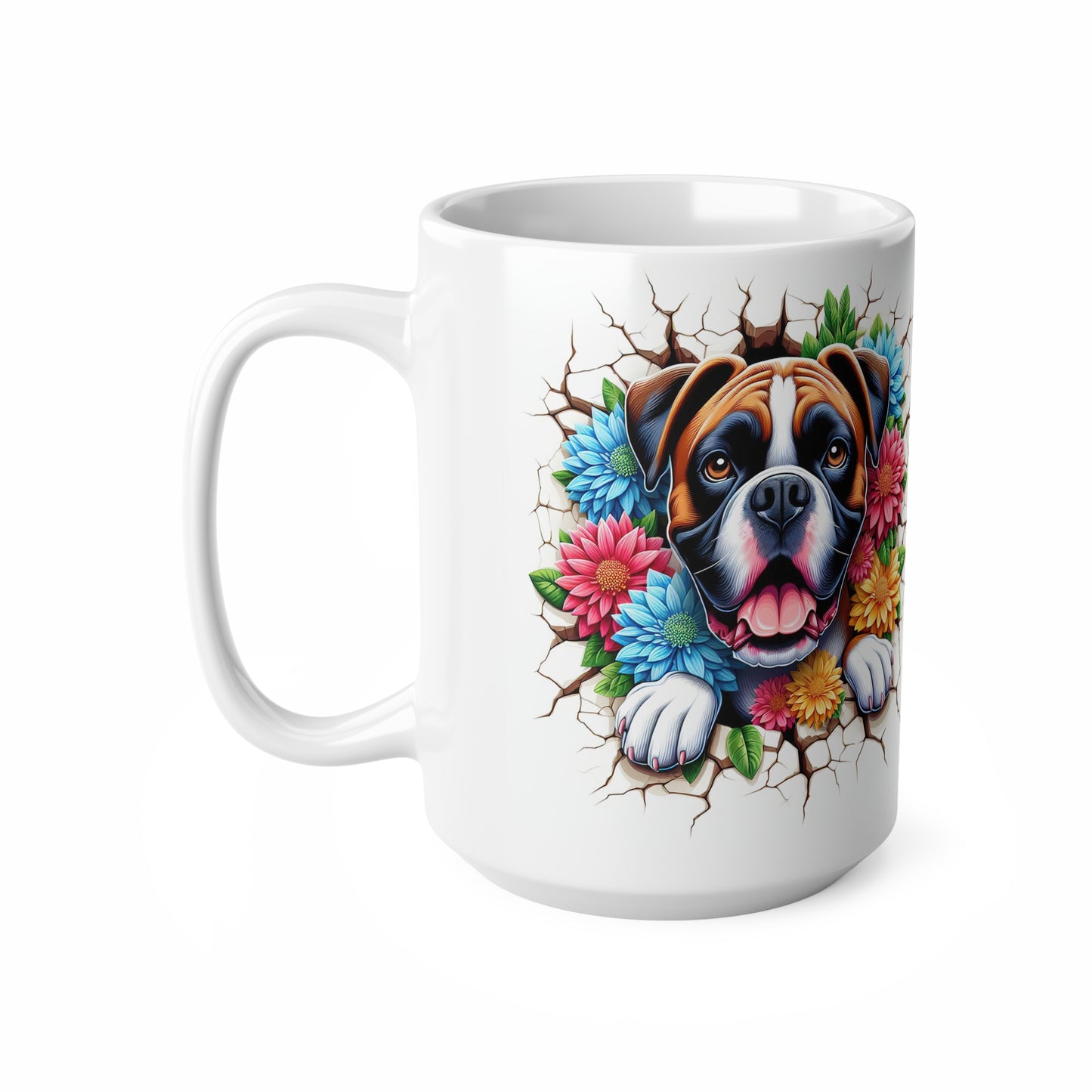Colorful Boxer Dog Ceramic Coffee Mug - 11oz & 15oz