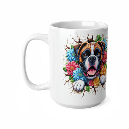 Colorful Boxer Dog Ceramic Coffee Mug - 11oz & 15oz