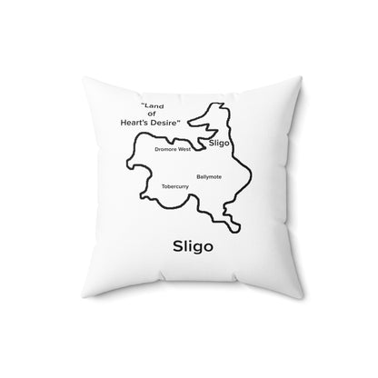 Sligo Spun Polyester Square Pillow White Edition 2 Sizes