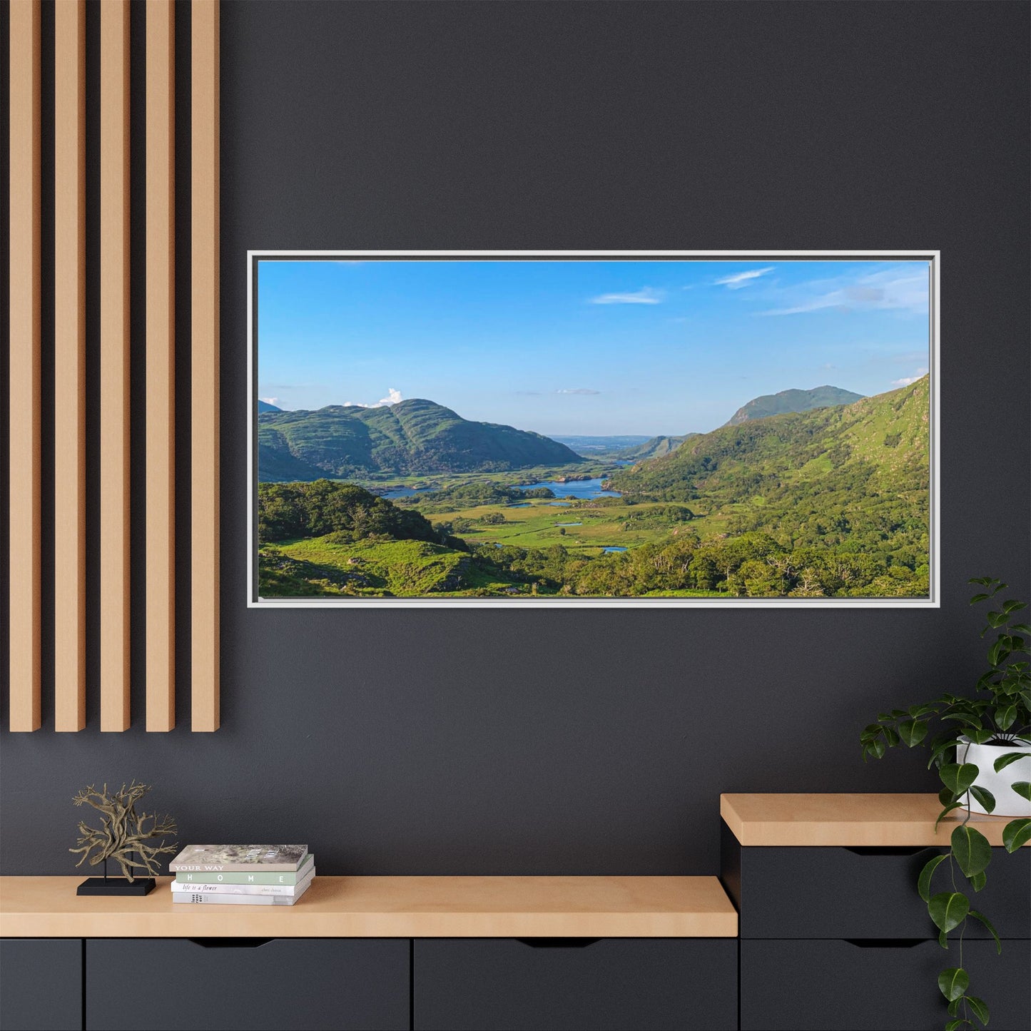 Ladies View Spring Matte Canvas, Framed (Multi-color)