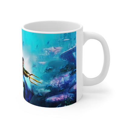Aquatic Hero Ceramic Coffee Cups – 11oz & 15oz | Perfect Gift for Movie Fans