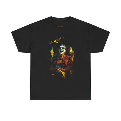 Joker Laugh Graphic Tee — Dark Clown Portrait T‑Shirt