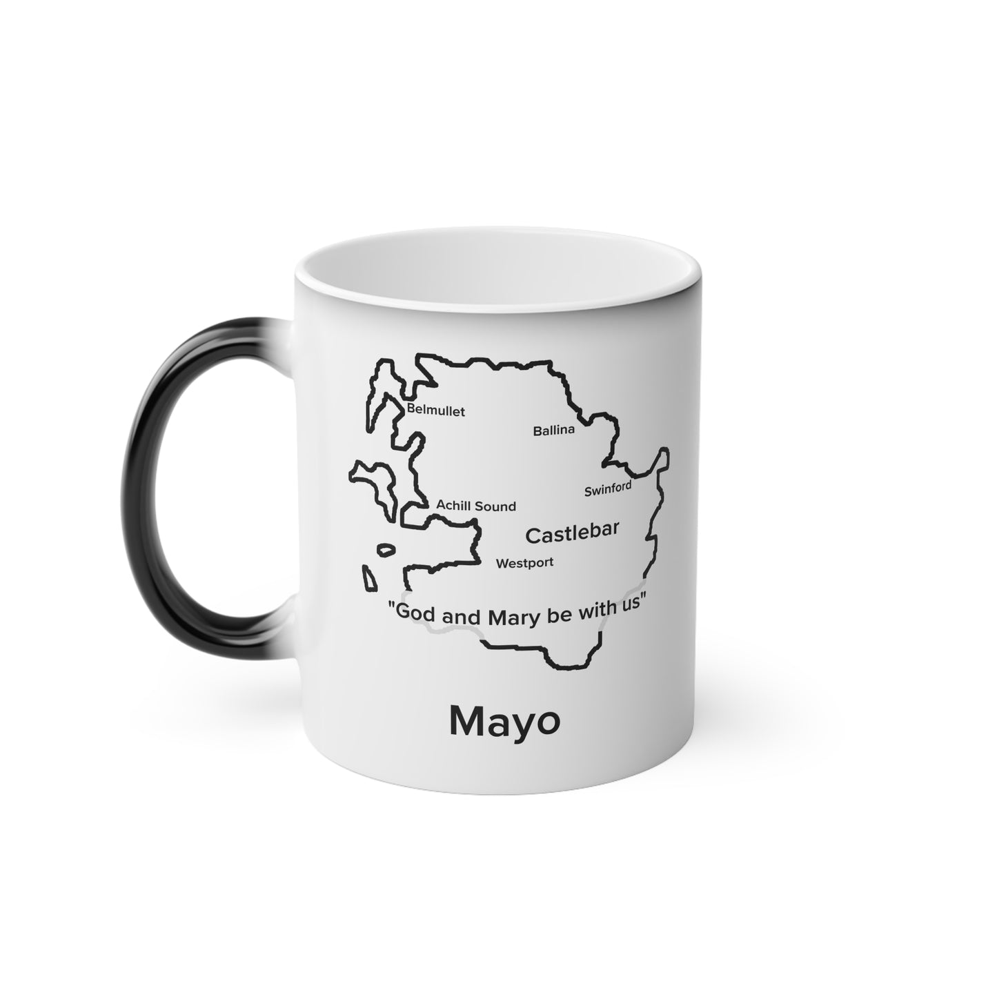 Mayo Magic Mug: Color - Changing Coffee Cup with Artistic Map Design