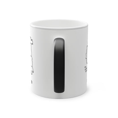 Armagh Magic Mug: Color - Changing Coffee Cup with Artistic Map Design