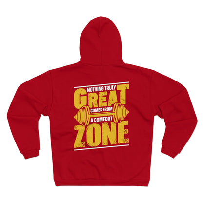 Great Zone Motivational Unisex Hooded Zip Sweatshirt