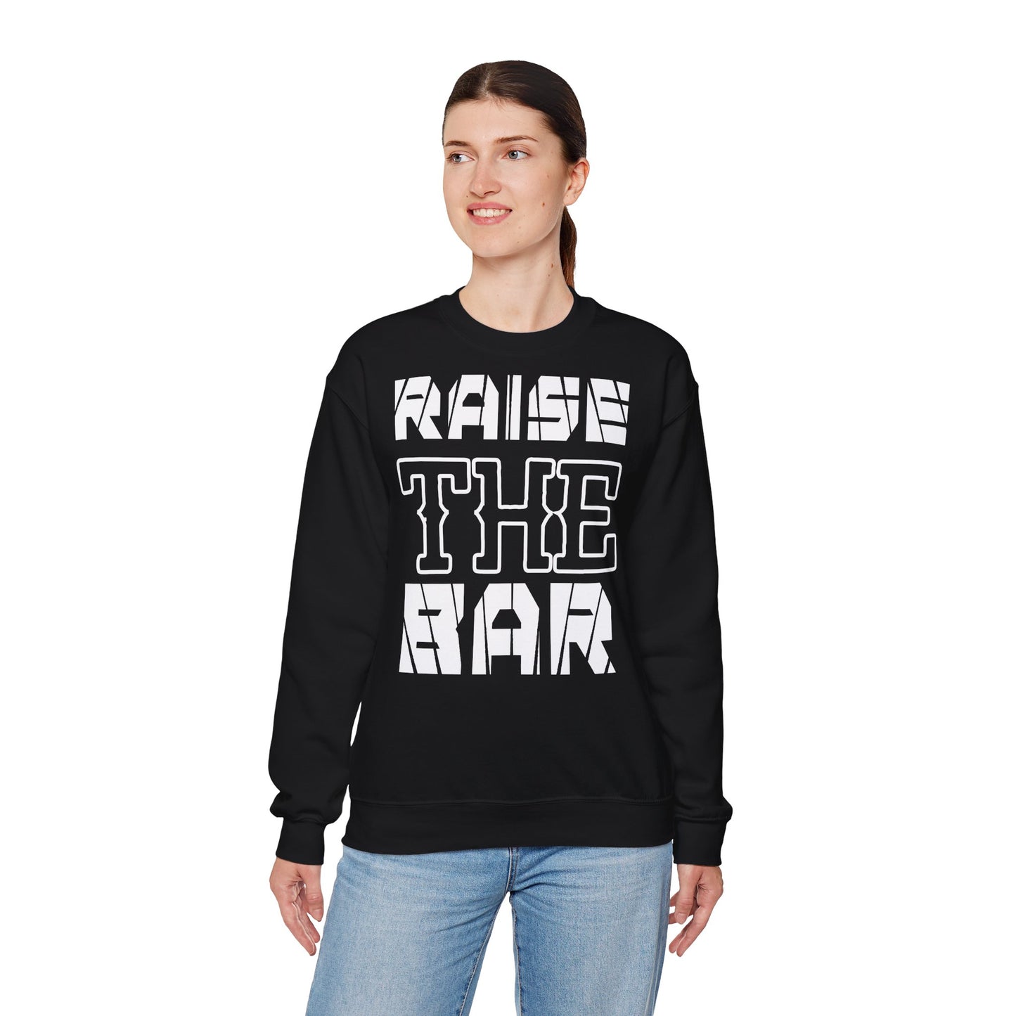 Motivational Unisex Heavy Blend™ Crewneck Sweatshirt - "Raise The Bar"