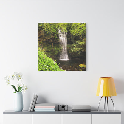 Glacer Waterfall Matte Canvas, Stretched, 1.25"