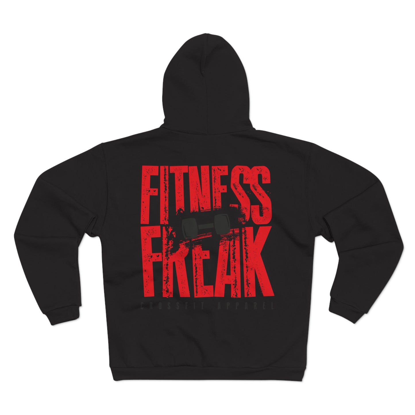 Fitness Freak Unisex Hooded Zip Sweatshirt | Perfect for Gym Lovers and CrossFit Enthusiasts