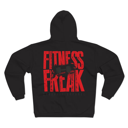 Fitness Freak Unisex Hooded Zip Sweatshirt | Perfect for Gym Lovers and CrossFit Enthusiasts