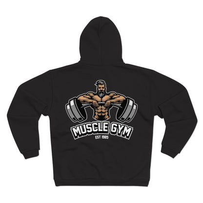 Muscle Gym Unisex Hooded Zip Sweatshirt – Perfect for Fitness Enthusiasts