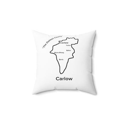 Carlow Spun Polyester Square Pillow White Edition 2 Sizes