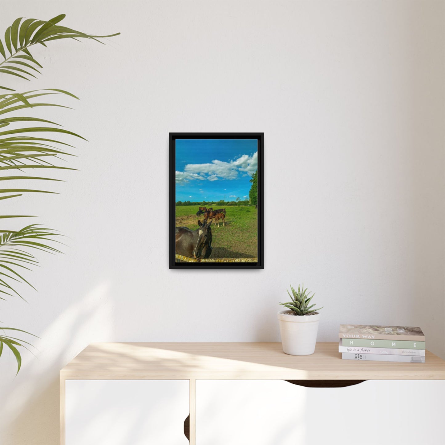 horses 2 Matte Canvas, Framed (Multi-color)