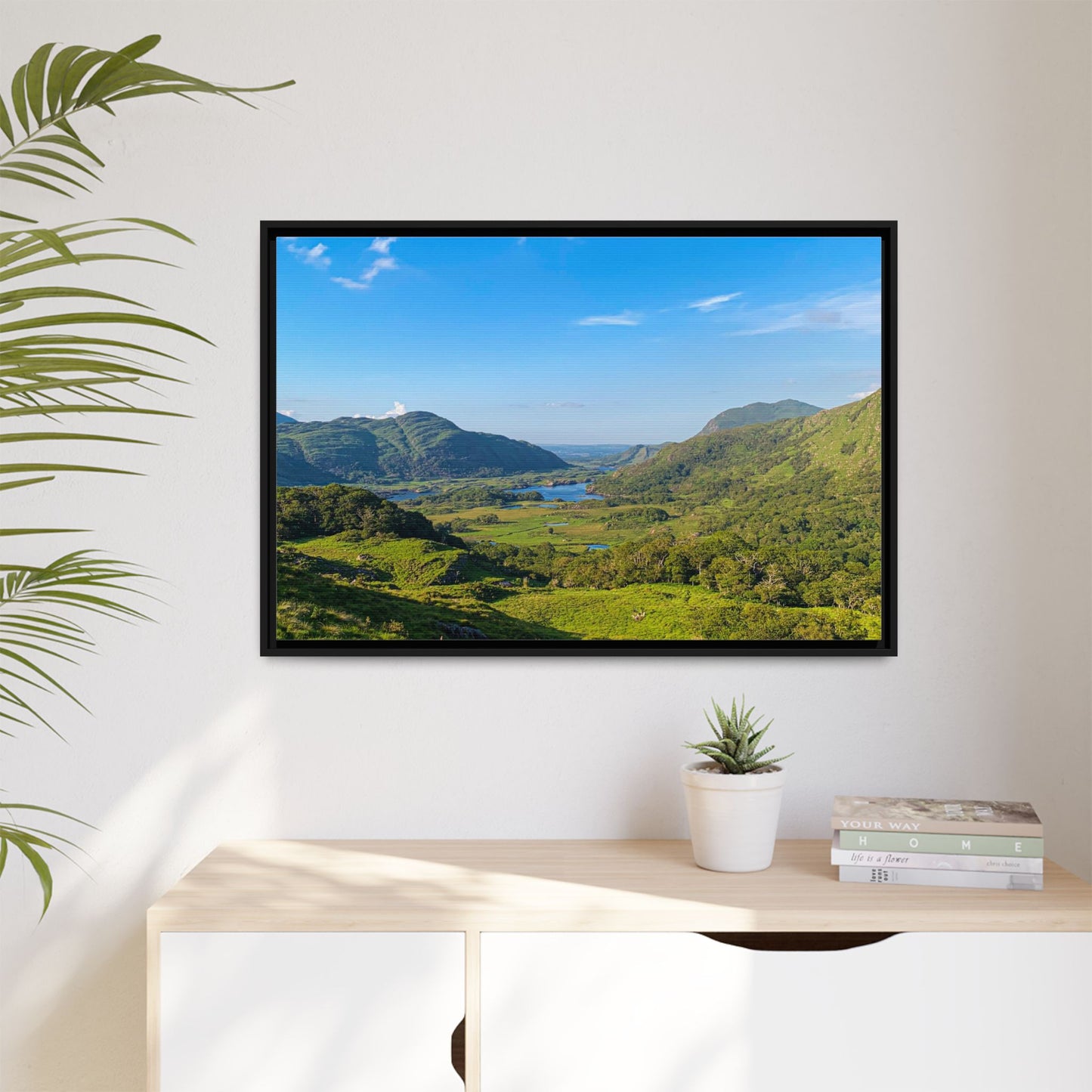 Ladies View Spring Matte Canvas, Framed (Multi-color)