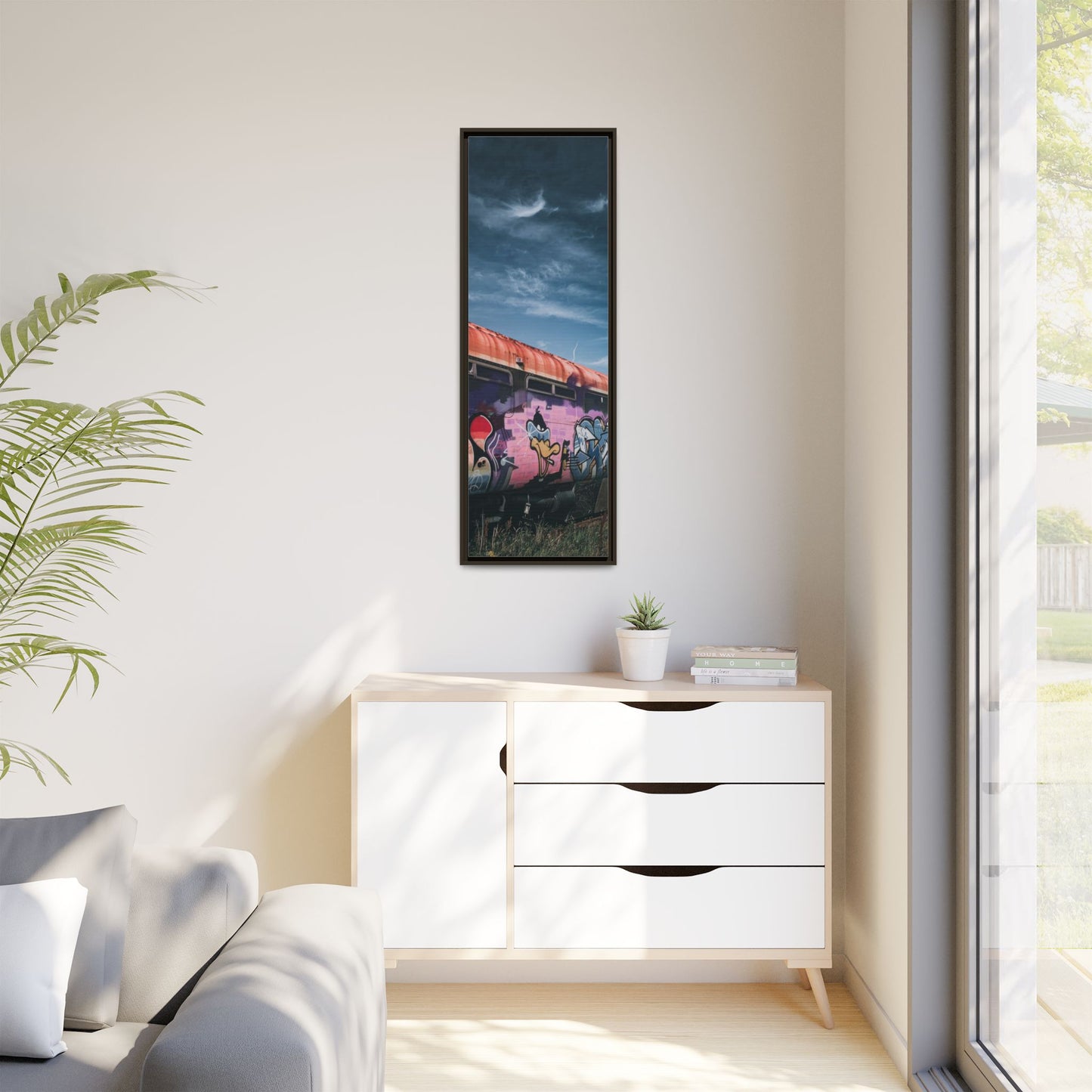 Night Train Matte Canvas, Framed (Multi-color)