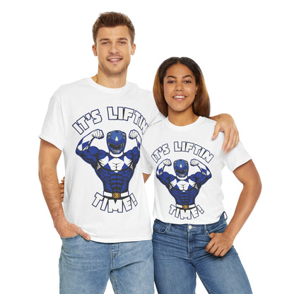 It's Liftin' Time! Unisex Heavy Cotton Tee - Fun Fitness Shirt for Gym Lovers White