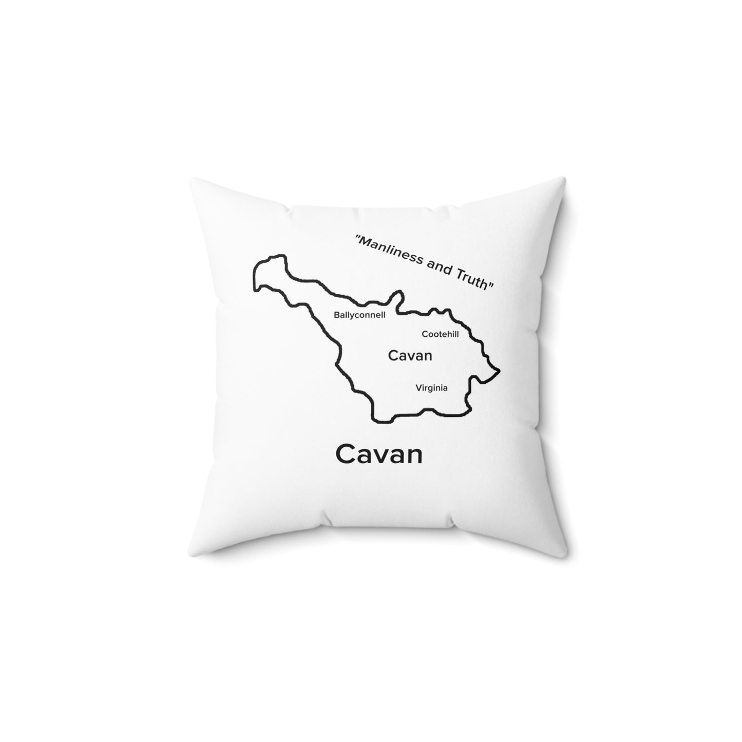 Cavan Spun Polyester Square Pillow White Edition 2 Sizes