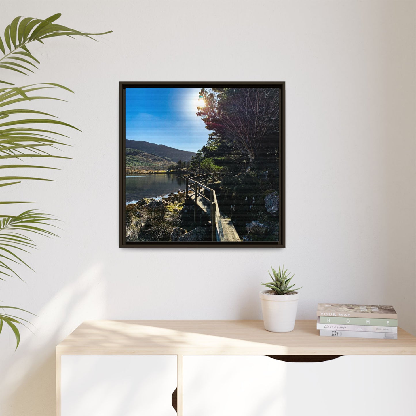 Glanteenassig Trail Matte Canvas, Framed (Multi-color)