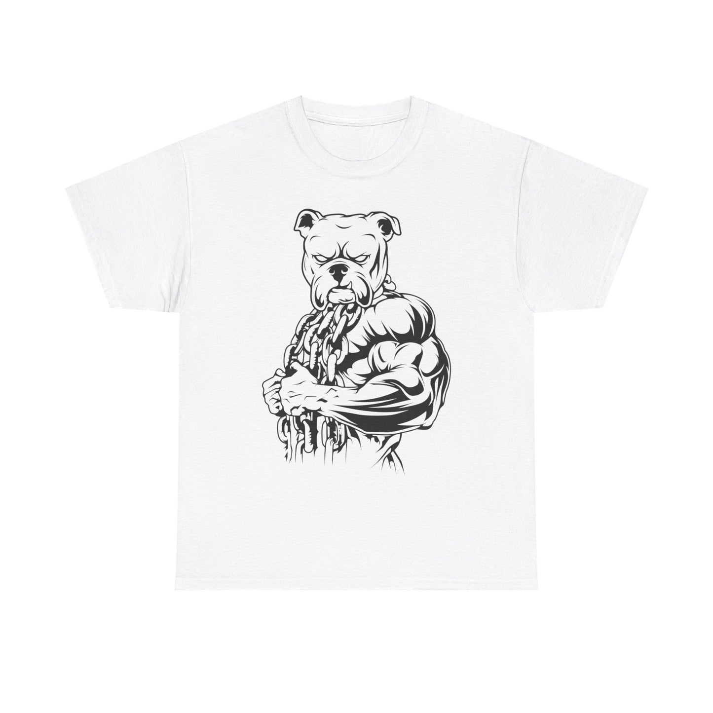 Muscle Dog Graphic Tee - Unisex Heavy Cotton T-Shirt for Dog Lovers