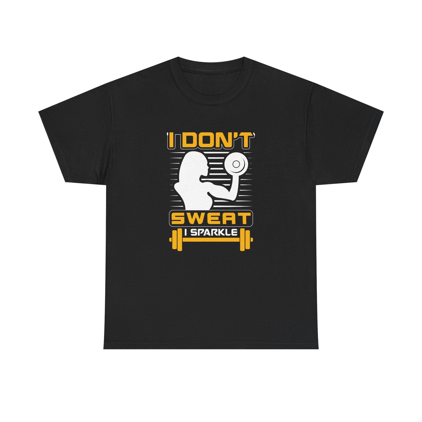 I Don't Sweat, I Sparkle Unisex Heavy Cotton Tee - Perfect for Fitness Lovers