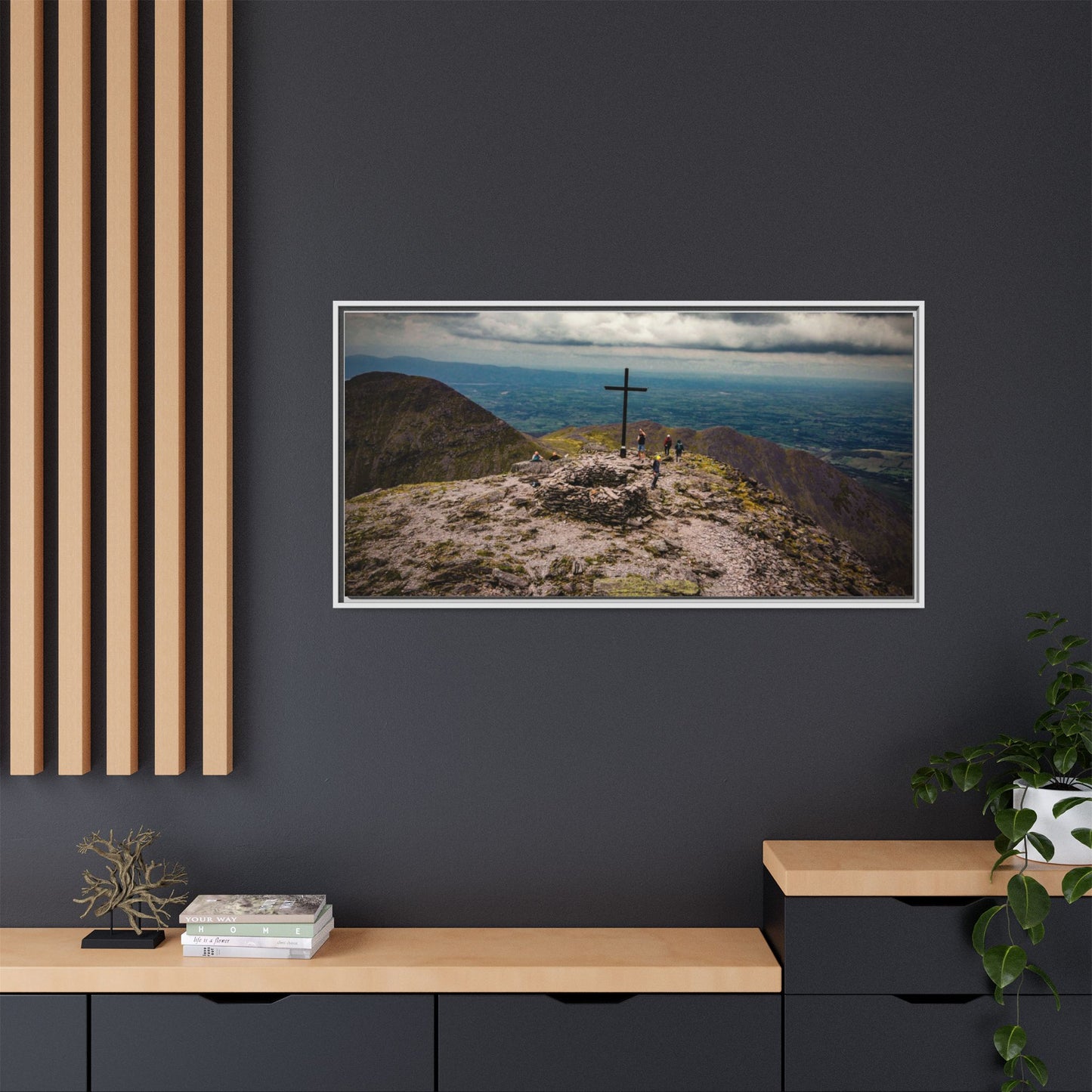 Carrauntoohil Summit Matte Canvas, Framed (Multi-color)